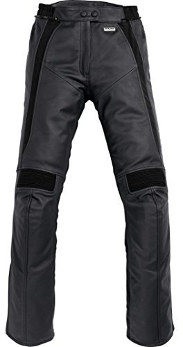 FLM Kombihose Lederkombi Motorradhose mit Protektoren Sports Damen Lederkombihose 2.0 schwarz 44, Sportler, Sommer