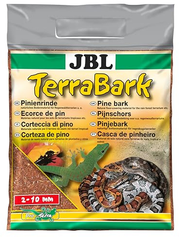 JBL TerraBark 71021 Bodensubstrat, für Wald und Regenwaldterrarien, Pinienrinde, 2 - 10 mm, 5 l