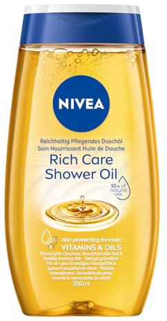 NIVEA Aceite de ducha natural con vitaminas 200 ml