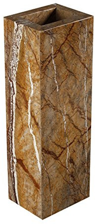 Design Vase aus indischem Marmor, Marmorvase, Vase Blumenvase, massiv, rechteckig, Maße: 24x10x8cm, Gewicht: 3Kg