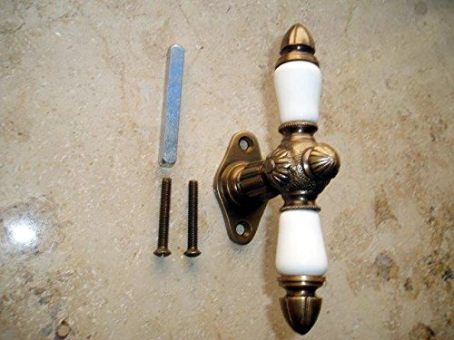 Graf von Gerlitzen Antik Messing Fenster Griff Fenstergriff Fensterolive F7AW