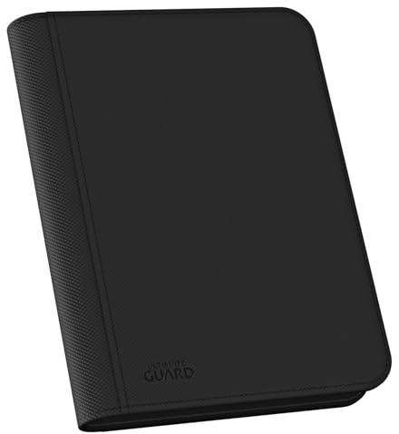 Ultimate Guard - Custodia XenoSkin con Cerniera, con 4 taschine per Carte da Gioco, Colore: Nero