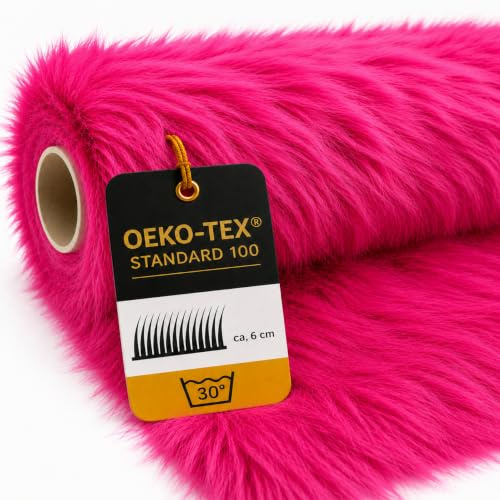 StoffBook PINK LANGHAARFELL TEDDYFELL Fell Stoff Fellimitat Stoffe, B630
