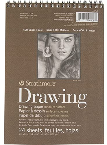 Strathmore 62400200 Zeichenpapier, mittelgroß, 15,2 x 20,3 cm, 24 Blatt