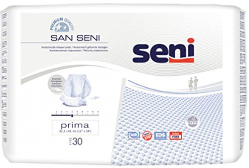 San Seni Prima Inkontinenzvorlage 30 Stück Atmungsaktive Einlagen für leichte bis mittlere Inkontinenz