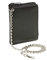 LEAS Portafoglio con tasca laterale a zip e catena cromo con RFID protezione e anti RFID/NFC Tecnologia Blocco, Vera Pelle, nero Chain-Series''