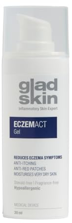 Gladskin ECZEMACT Gel Eczemact Gel 30 ml | hilft bei Neurodermitis gegen Juckreiz und Rötungen | Hypoallergen und dermatologisch getestet für Erwachsene und Kinder
