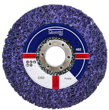 10 Stück Reinigungsscheibe Grobreinigungsscheibe CSD Ø 125mm CBS für Winkelschleifer Clean Strip Disc Premium Purple Nylongewebescheibe