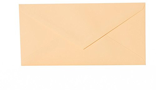 Paper24 50 Briefumschläge Din Lang 110x220 mm mit Spitzlasche, 120g, Farbe: 21 Gold-Gelb