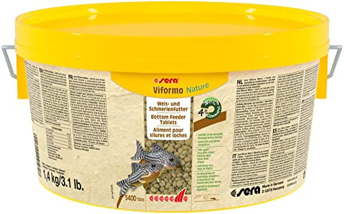 sera Viformo Nature 1,4 kg | Nahrhaftes Tablettenfutter für Welse | Wels- & Schmerlenfutter | Ohne Farb- & Konservierungsstoffe | Artgerechte Ernährung für Bodenfische | Mit vitaminreichen Seealgen