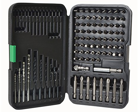 HiKOKI 705329 Drill and Driver Bit Set (102 Pieces) - Black | Includes HSS, masonry, Phillips, Pozidriv, Torx, Hex and slotted selections with magnetic holder.
