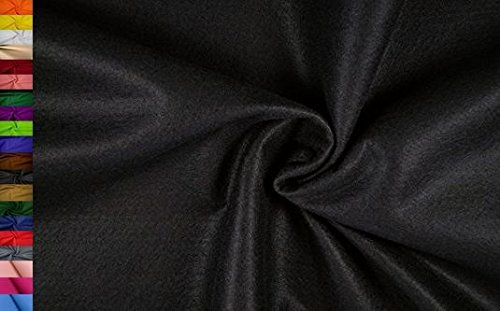 StoffBook FILZSTOFF Viskose -180CM BREIT-1MM DICK- Applikation Stoff Stoffe, B513 (Schwarz)