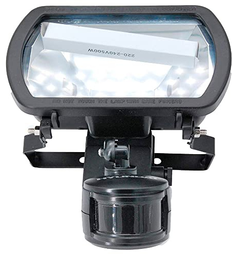 Foco Hyunday halógeno 500w regulable 180º sensor de 12m ahorro de energía automático para exterior impermeable IP44