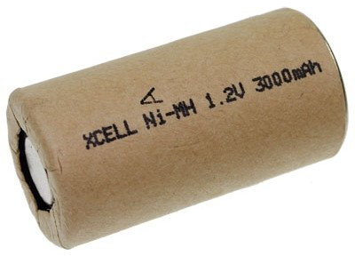 XCell X3000SCR Sub-C batteria in Pappmantel, 3000mAh