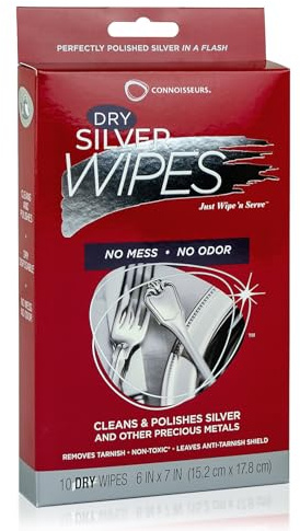 Connoisseurs Silver Wipes, 10 Count by Connoisseurs, 1 unità (Confezione da 1)