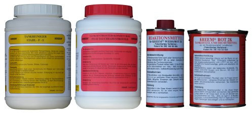 Kreem ROT 2K Tanksiegel-Komplettset 2R für Tanks bis 20 Liter 4-teilig