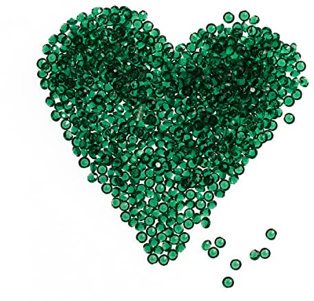 Trimming Shop Emerald Green 4000pcs Table Scatters Clear Acrylic Rhinestone Diamonds Table Confetti for Table Centerpiece Bridal Shower Birthday Party Table Decoration Vase Filler, 2.5mm