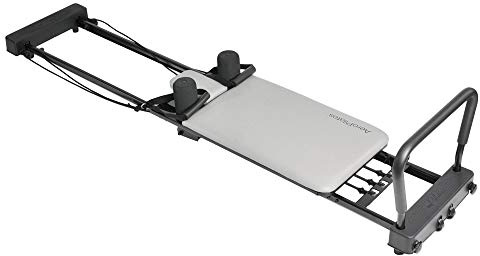 AeroPilates Reformer 287 - Pilates Reformer Workout-Maschine für Heim-Fitnessstudio - Pilates Reformer mit 3 Widerstandsschnüren - Bis zu 136 kg Gewichtskapazität
