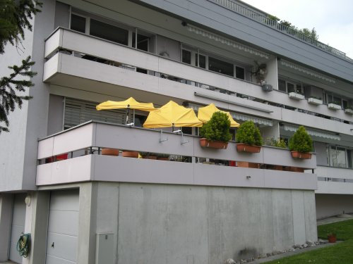 STABIELO - Exklusiver GELBER BALKONSCHIRM - Fächerschirm Holly'mat ®