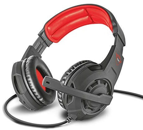Trust Gaming GXT 310 Cuffie da Gaming, Stereo, Nero/Rosso