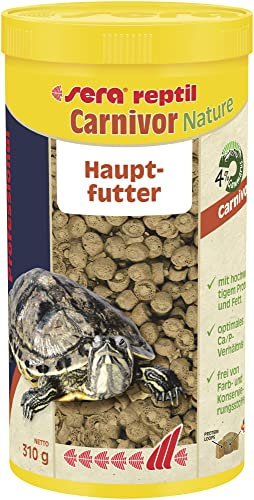 sera reptil Professional Carnivor Nature 1000 ml Schildkrötenfutter | Wasserschildkröten Futter für Reptilien | Reich an Proteinen & Omega-Fettsäuren | Unterstützt Knochen- & Panzerwachstum
