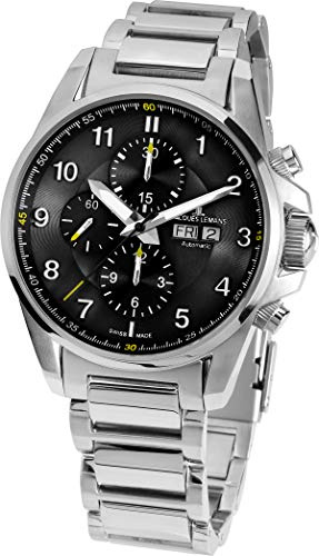 JACQUES LEMANS Herrenuhr Liverpool Valjoux Metallband massiv Edelstahl Chronograph 1-1750D
