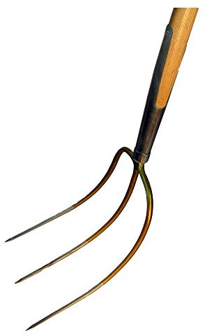 Dunggabel 3 Zinken, Schienenzwinge, mit Stiel