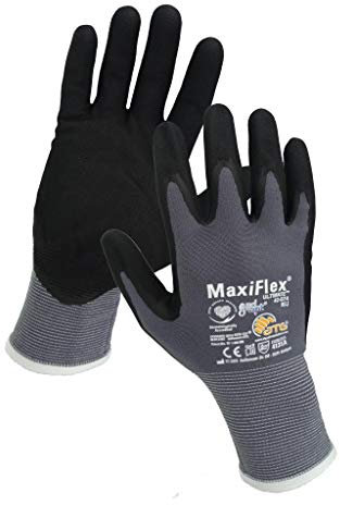 ATG Pack de 3 guantes de trabajo MaxiFlex Ultimate, guantes de montaje (todos los tamaños), tamaño: 8 (M)