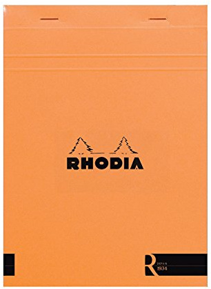 Rhodia 162007C Notizblock (DIN A5, 14,8 x 21 cm, blanko, 70 Blatt, praktisch und belastbar) 1 Stück orange