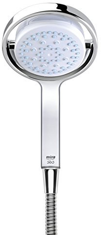 Mira Showers 360 Shower Head Handheld Shower Head 4 Spray Shower Head White/Chrome 2.1688.001