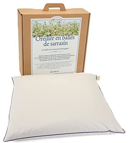 Mille Oreillers Bio Buchweizenkissen, 60 x 60 cm