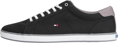 Tommy Hilfiger Herren Vulcanized Sneaker Schuhe, Schwarz (Black), 45 EU