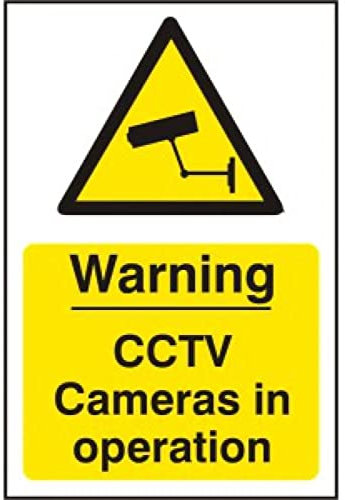 Scan 1311 Hinweisschild mit englischer Aufschrift „Warning CCTV Cameras In Operation“ 200 x 300 mm, Polyvinylchlorid