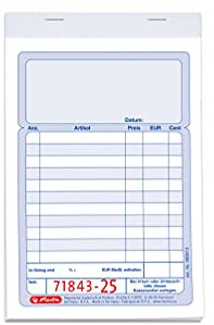 Herlitz Kassenblock mit Rechenliste, A6, 2 x 50 Blatt