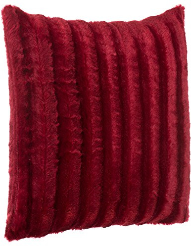 Brandsseller exclusiva almohada de piel sintética, cojin con relleno, suave y tierno, 50x50cm, rojo