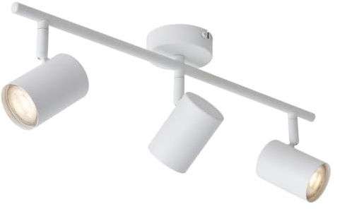 Qazqa Verstellbarer Deckenstrahler, Deckenspot - Jeana - Weiß, max. 35W, Geeignet für LED, 53cm, 3-flammig, Ideal als Wohnzimmerlampe, Küche lampe