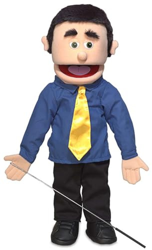 25 George, Peach Dad/Businessman, Full Body, Ventriloquist Style Puppet