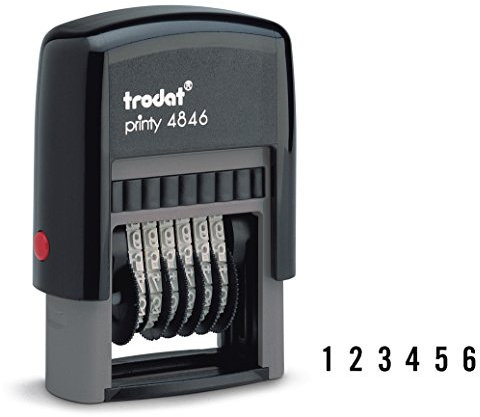 Trodat Printy 4846 Zahlenstempel, selbstfärbend, Schwarz