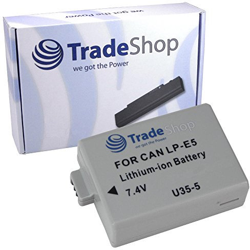 High performance Li-Ion Camera Battery for Canon EOS 450D 500D 1000D 450 D / 500 D / 1000 D-Replaces Canon LP-E5, LPE5 LP E-5 LPE - 5