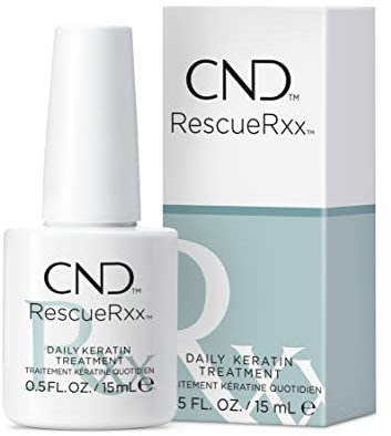 CND RescueRxx - Tägliche Keratinbehandlung, Nährt und Repariert Beschädigte Nägel, mit Jojoba- und Mandelöl, Reduziert das Abblättern, für Gesündere Nägel, 15ml