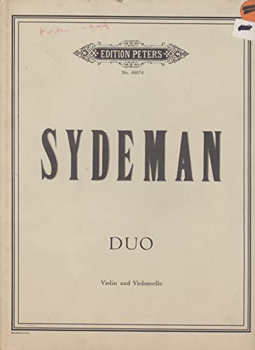 William Sydeman Duo for Violin & Cello. Edition Peters No.66074
