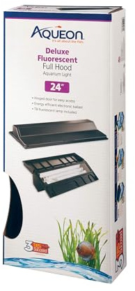 All Glass Aquariums Aqueon T8 Deluxe Full Hoods, 24 (die tatsächliche Größe – 60,5 x 24,4 x 8,4 cm)