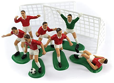 Anniversary House Football-Kuchendekorationsset, rot