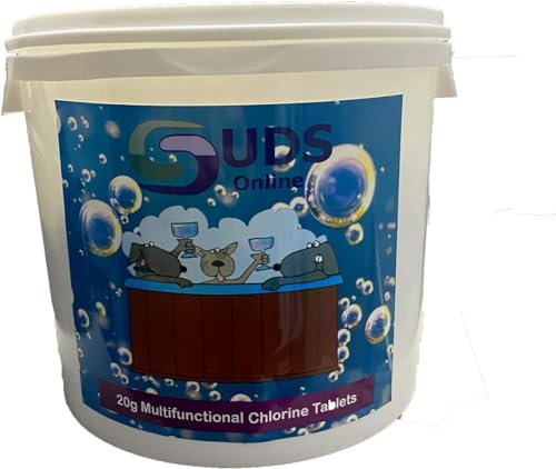 SUDS-ONLINE 50 x 20g Multifunctional Chlorine Tablets for Hot Tubs Swimming Pool 1KG