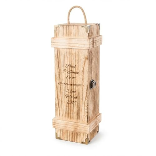 Personalised Champagne Box Personalised Engagement Gift Wedding Anniversary Custom Wine Wooden Gift Box Date Night Box Hamper Valentines Day Present Engraved Couple