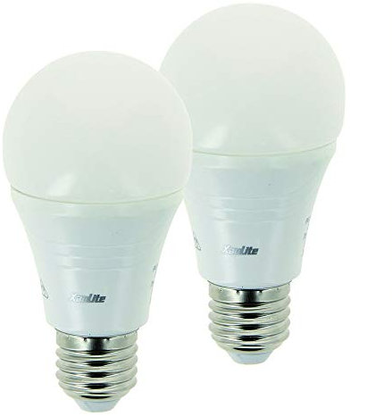 Xanlite Lote de 2 bombillas LED SMD A60 opacas, casquillo E27, 806 lúmenes, 60 W equivalentes, 4000 K, blanco neutro