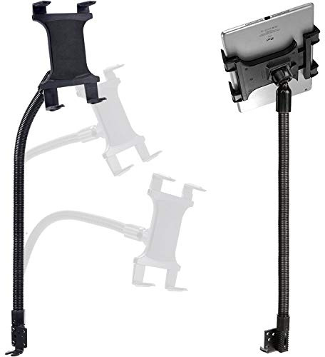 Heavy Duty Flexible 22“ Aluminum gooseneck ELD compliant car truck fleet floor seat bolt tablet mount for Apple iPad Air Pro Mini Microsoft Surface Pro/Book Lenovo Verizon 7 8 10 12 tablets