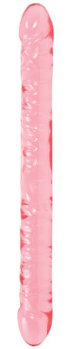 Doc Johnson Crystal Jellies - Double Dong -18 Inch - Double Sided Dildo - Pink