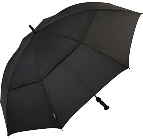 Falcone golfparaply diameter: 130 centimeter svart, Svart, Diametre: 130 Centimeters, Golfparaply