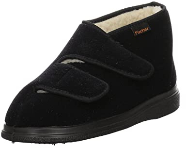 Fischer bekväm neopren unisex vuxna platta tofflor, Svart svart 222-40 EU X-Weit